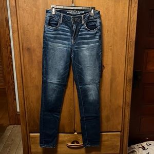 American Eagles size 10 long jeggings. Not faded and not ripped.